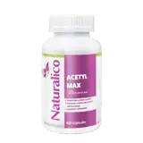 NATURALICO Acetyl Max 1300 мг Ацетил L-Карнитин - 60 капсули, 30 дози
