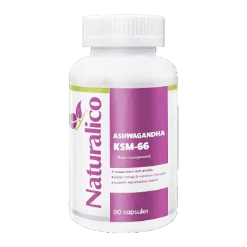 NATURALICO Ashwagandha KSM-66 Екстракт от Ашваганда - 90 капсули, 90 дози