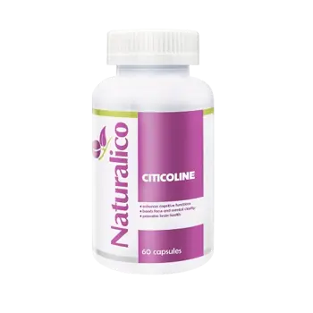 NATURALICO Citicoline 500 мг Цитиколин - 60 капсули, 60 дози