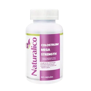 NATURALICO Colostrum Mega Strength Коластра - 60 капсули, 20 дози