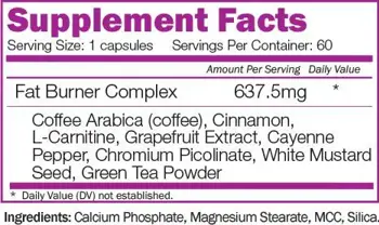 NATURALICO Fat Burner Фет бърнър - 60 капсули, 60 дози