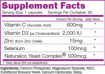 NATURALICO Immune Boost Имуностимулатор - 60 капсули, 60 дози