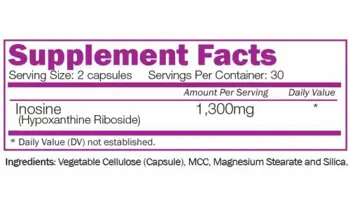 NATURALICO Inosine Инозин - 60 капсули, 30 дози