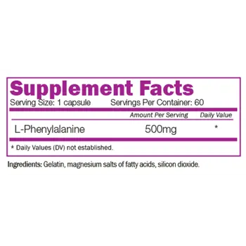 NATURALICO L-Phenylalanine 500 мг L-Фенилаланин - 60 капсули, 60 дози