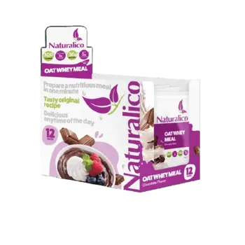 NATURALICO Oat Whey Meal Протеинова Овесена Закуска - 12 сашета x 90 грама, 12 дози