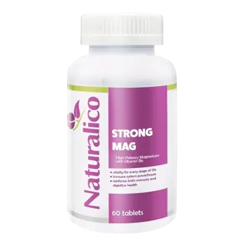 NATURALICO Strong Mag Магнезий + Витамин B6 - 60 таблетки, 60 дози