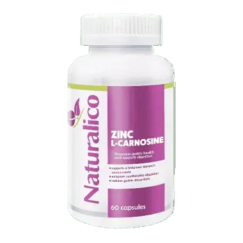 NATURALICO Zinc L-Carnosine Цинк L-Карнозин - 60 капсули, 60 дози