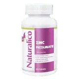 NATURALICO Zinc Picolinate 50 мг Цинк Пиколинат - 60 таблетки, 60 дози