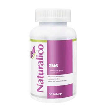 NATURALICO ZM6 Цинк, Магнезий и Витамин B6 - 60 таблетки, 60 дози