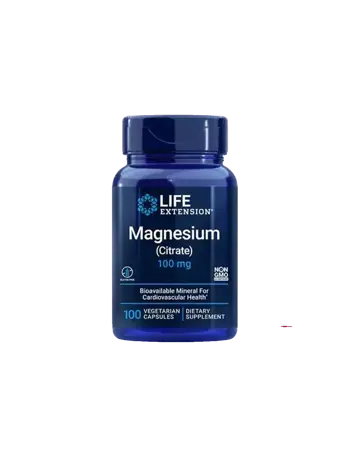 Life Extension Magnesium (Citrate) Нервна и мускулна функция 100 mg х 100 капсули
