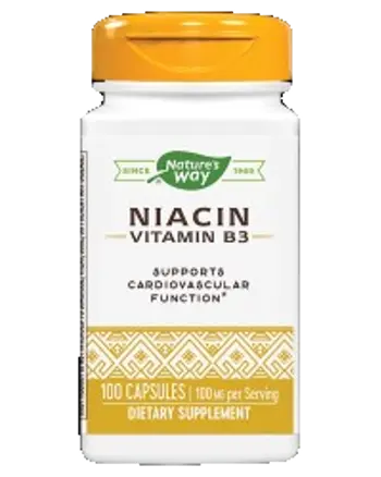 Nature's Way Niacin 100 mg Витамин B3 за сърдечно-съдова функция х 100 капсули