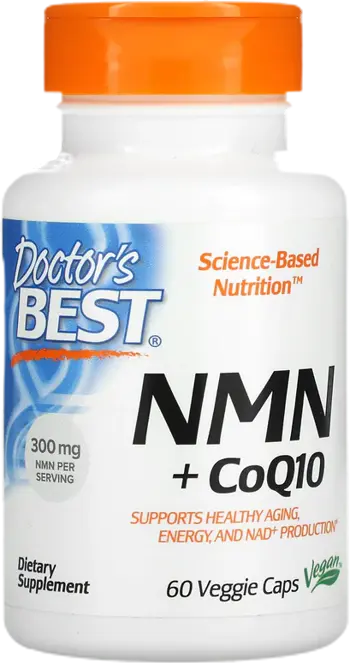 Doctor's Best NMN 300 mg + CoQ10 100 mg За клетъчно здраве и енергия х 60 веге капсули