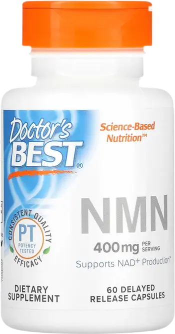 Doctor's Best NMN 400 mg Delayed Release Подкрепа за NAD+ Производство х 60 капсули