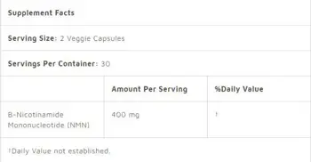 Doctor's Best NMN 400 mg Delayed Release Подкрепа за NAD+ Производство х 60 капсули