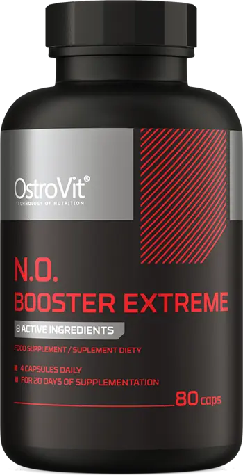 OstroVit N.O. Booster Extreme Предтренировъчен комплекс с 8 активни съставки х 80 капсули