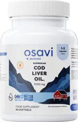 Osavi Norwegian Cod Liver Oil 1000 mg с лимонов вкус