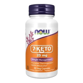 NOW Foods 7 KETO DHEA 25 мг - 90 веге капсули, 30 дози