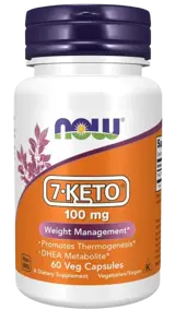 NOW Foods 7-KETO 100 мг - 60 веге капсули, 60 дози