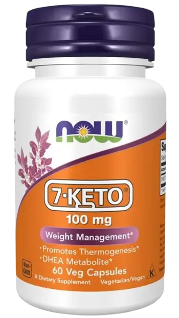 NOW Foods 7-KETO 100 мг - 60 веге капсули, 60 дози