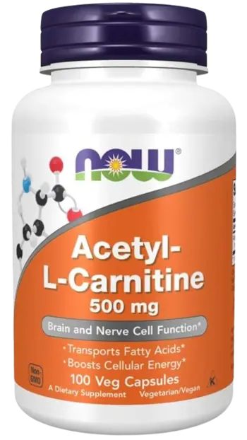 NOW Foods Acetyl L-Carnitine 500 мг Ацетил Л-Карнитин