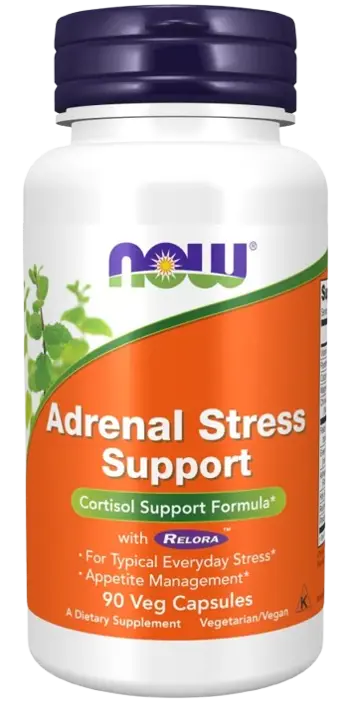 NOW Foods Adrenal Stress Support Super Cortisol Support Специализирана Кортизол Формула - 90 веге капсули, 90 дози