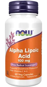 NOW Foods Alpha Lipoic Acid 100 мг Алфа Липоева Киселина