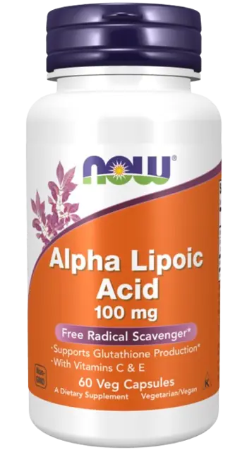 NOW Foods Alpha Lipoic Acid 100 мг Алфа Липоева Киселина
