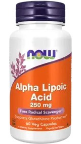 NOW Foods Alpha Lipoic Acid 250 мг Алфа Липоева Киселина