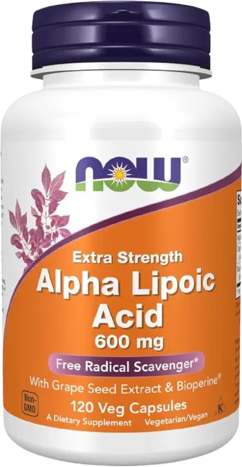 NOW Foods Alpha Lipoic Acid 600 мг Extra Strength Алфа Липоева Киселина