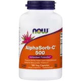 NOW Foods AlphaSorb-C 500 мг Буфериран Витамин C - 180 веге капсули, 180 дози