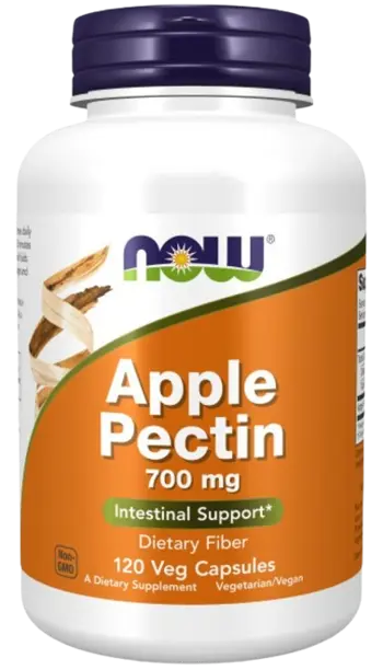 NOW Foods Apple Pectin 700 мг Ябълков Пектин - 120 веге капсули, 60 дози