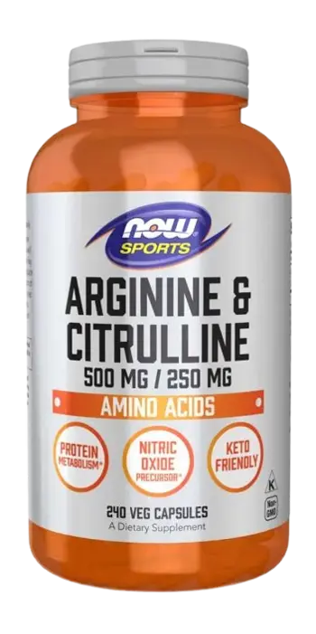 NOW Foods Arginine & Citrulline Аргинин + Цитрулин на Капсули