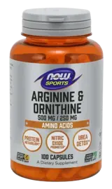 NOW Foods Arginine/Ornithine 500/250 мг Аргинин и Орнитин
