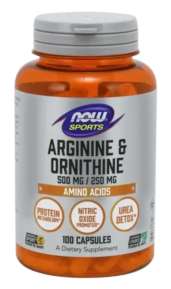 NOW Foods Arginine/Ornithine 500/250 мг Аргинин и Орнитин