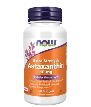 NOW Foods Astaxanthin 10 мг Extra Strength Астаксантин