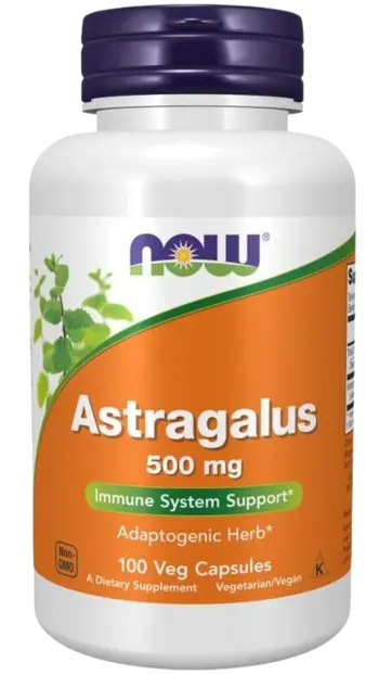 NOW Foods Astragalus 500 мг Астрагал - 100 веге капсули, 50 дози
