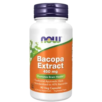 NOW Foods Bacopa Extract 450 мг Бакопа - 90 веге капсули, 90 дози