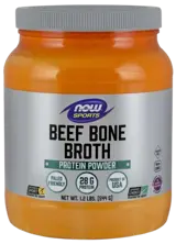 NOW Foods Beef Protein Bone Broth Телешки Протеин Извлечен от Телешка Кост - 544 грама,18 дози