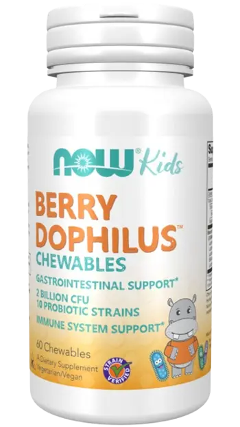 NOW Foods BerryDophilus™ 2 милиарда CFU Пробиотик за Деца