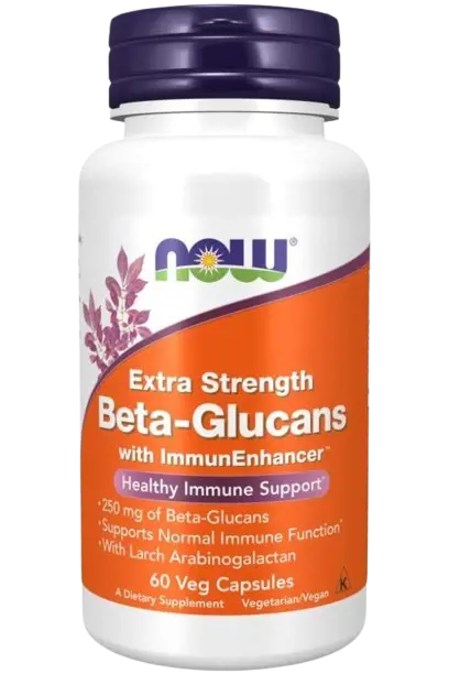 NOW Foods Beta 1,3/1,6 Glucan 250 мг Бета-Глюкани - 60 веге капсули, 30 дози