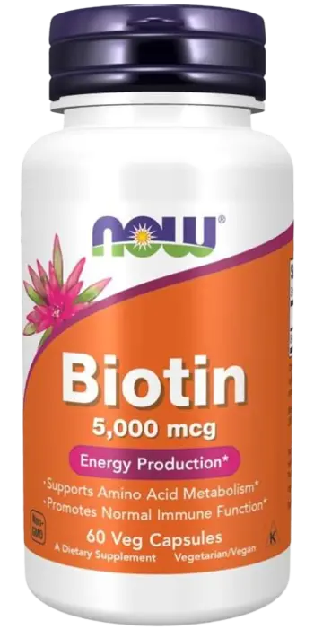 NOW Foods Biotin 5000 мкг Витамин B-7 Биотин