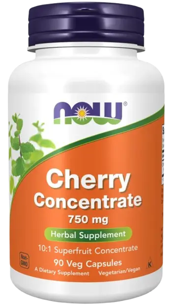 NOW Foods Black Cherry Extract 750 мг Дива Череша  - 90 веге капсули, 45 дози