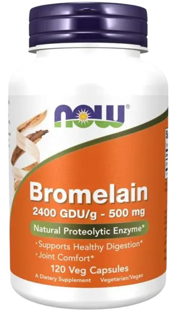 NOW Foods Bromelain 2400 GDU 500 мг Бромелаин