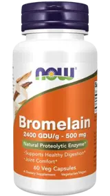 NOW Foods Bromelain 2400 GDU 500 мг Бромелаин