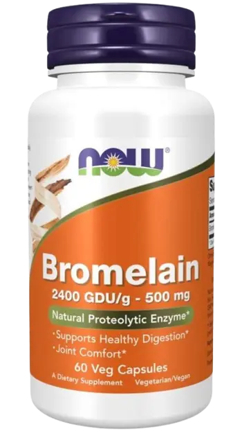 NOW Foods Bromelain 2400 GDU 500 мг Бромелаин