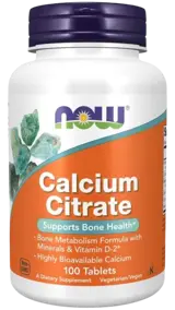 NOW Foods Calcium Citrate with Minerals & Vitamin D-2 300 мг Калциев Цитрат + Витамин Д