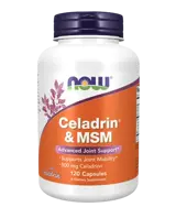 NOW Foods Celadrin & MSM 500 мг Целадрин и МСМ - 120 капсули, 40 дози