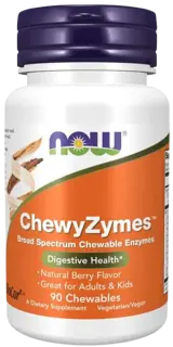 NOW Foods ChewyZymes Ензими за Деца - 90 дъвчащи дражета /дъвчащи ензими/, 45 дози