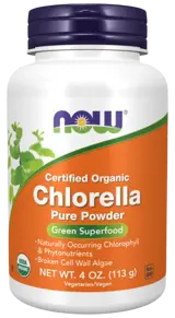 NOW Foods Chlorella Powder Хлорела на Прах - 113 грама, 38 дози