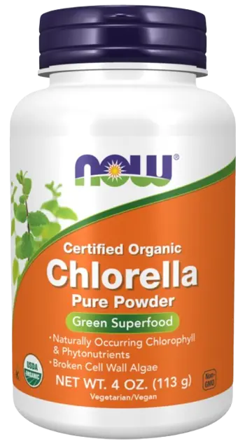 NOW Foods Chlorella Powder Хлорела на Прах - 113 грама, 38 дози